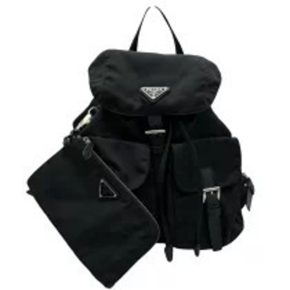 Prada Re Backpack Black Leather Daypack